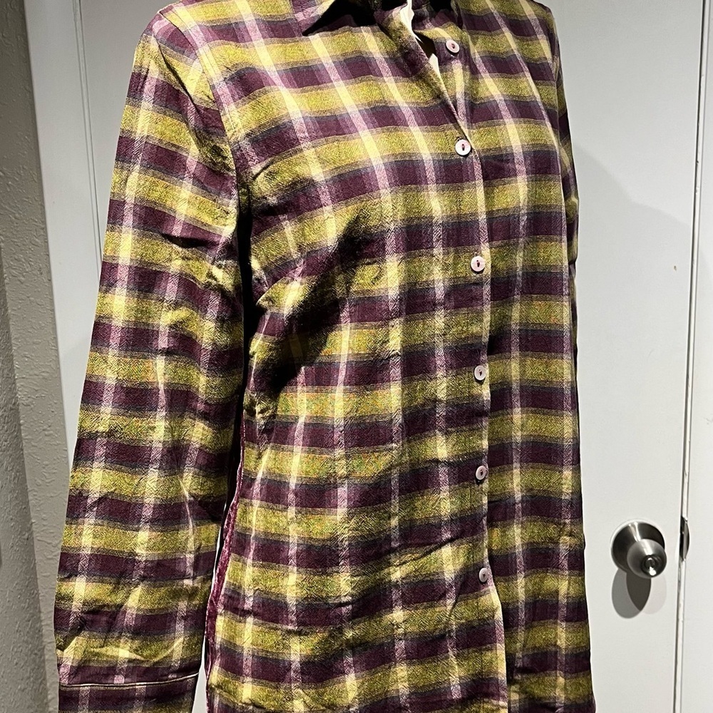 Paparazzi Plaid and Embroidered Velvet Blouse - Picture 2 of 14